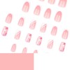 Medium Press on Nails Square Fake Nails White Frendh Tip