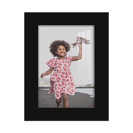 Renditions Gallery 3.5x5 inch Picture Frame High-end Modern Style, Made of Solid Wood and High Definition Glass Ready for Wall and Tabletop Photo Display, Black Frame