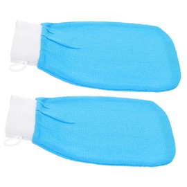 Mikinona 2pcs Exfoliating Bath Gloves for Skin Cleaning Soft Body Scrubbing Mittens Reusable Shower Accessories for Gentle Exfoliation and Cleansing for All Skin Types