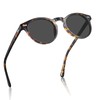 CARFIA Small Face Polarized Sunglasses for Women UV Protection Round