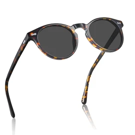 CARFIA Small Face Polarized Sunglasses for Women UV Protection Round Acetate Driving Shades Vintage Retro Style