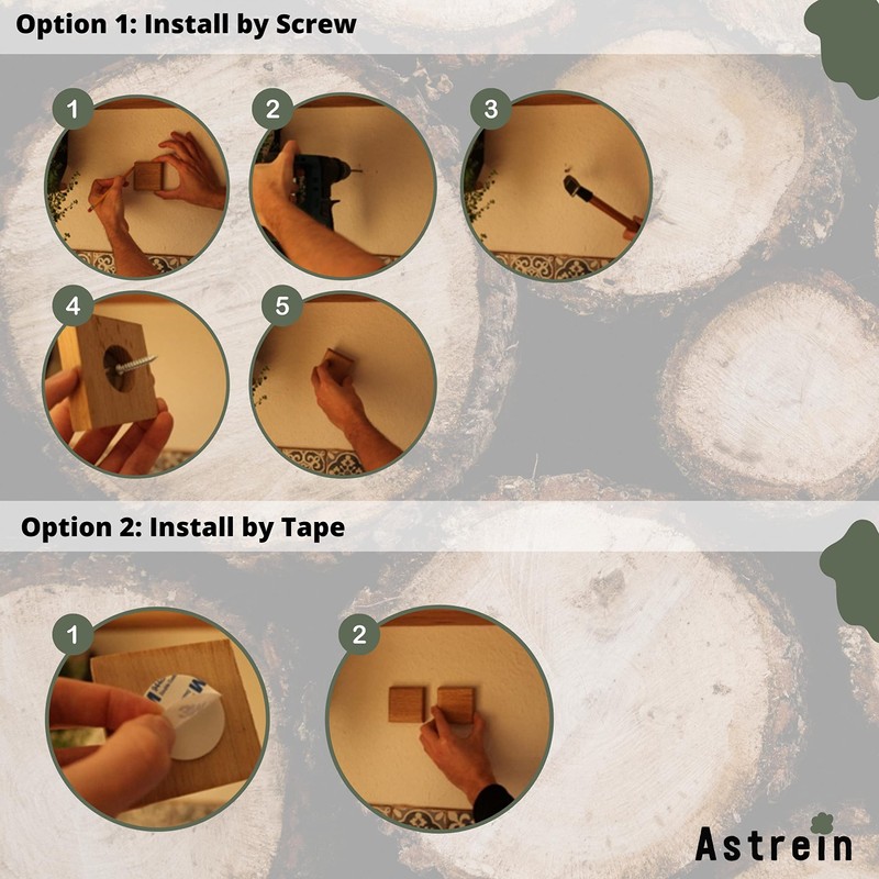 ASTREIN® | Magnetischer Schlüsselhalter | Messerhalter | Wandhalterung aus Holz