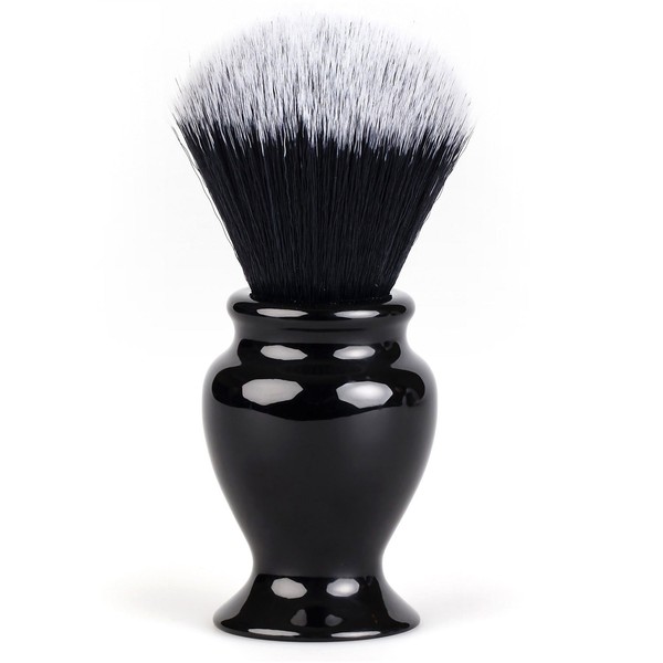 Fendrihan Black and White Synthetic Shaving Brush with Resin Handle for Personal and Professional Shaving (Knot: 22 mm)