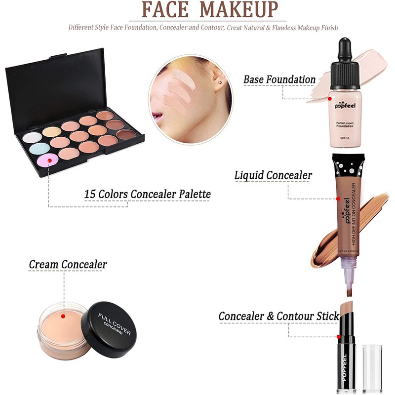 Kit de Maquillaje Profesional, Juego de Maquillaje Paleta de Sombras