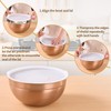 Onlycooker Rose Gold Mixing Bowls With Airtight Lids,Stainless Steel Bowl,Salad