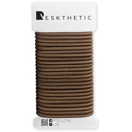Hair Bobbles Pack of 24 (4 mm) Made of High-Quality (Very Tear-Resistant), Environmentally Friendly and Odourless, Metal Free for Girls, Women and Men (Brown)