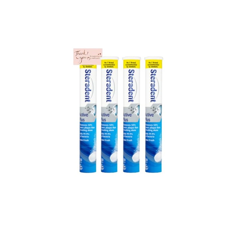 Steradent Active Plus Denture Cleaning Tablets – 4 Pack (120
