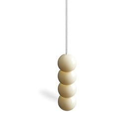 Glow in the Dark Light Pull Cord String with a Contemporary Bead Style Handle with Ice White Cord.