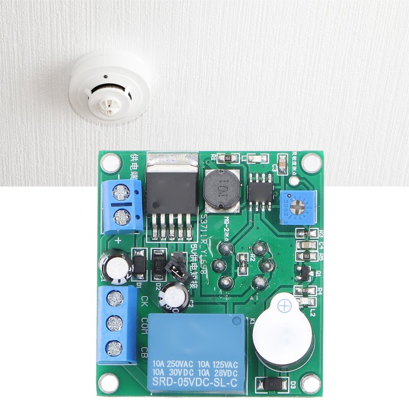 Smoke Sensor Module Switch PVC Light Sound Alarm Smoke Detector