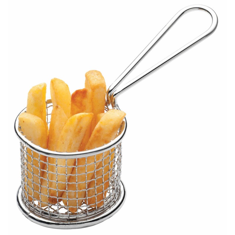 masterclass Professional Mini Round Chip Serving Basket, 8.5 cm (3.25")