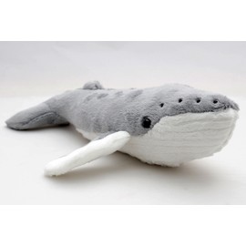 Humpback Whale Cuddly Toy Whale Furrow Whale Grey 26 cm Plush Toy Pusty - Cuddly Toys *biz