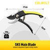 Colwelt Garden Secateurs, Ergonomic Professional Bypass Pruning Shears with Non-Stick