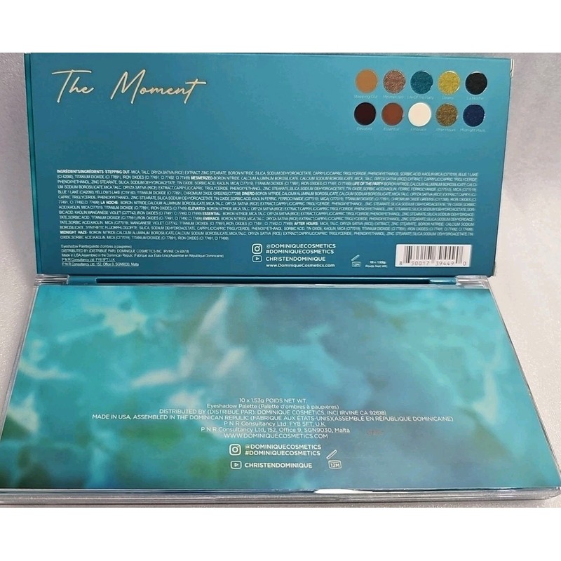 DOMINIQUE THE MOMENT Makeup Eyeshadow Palette 10 Shades $49 Retail