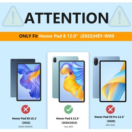 CASAFUNY Case for Honor Pad 8 12 Inch 2022, Premium PU Leather Business Multi-Angle Folio Protective Case Document Slots Tablet Case for Honor Pad 8, Blue