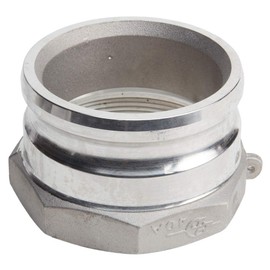 4" x 4" Aluminum Camlock Fitting - Hose Coupler - Type A Male Cam Lock Hose Adapter - Female Threaded NPT Cam & Groove
