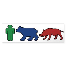 CafePress Manbearpig Sticker (Bumper) 10"x3" Rectangle Vinyl Bumper Sticker Car Decal