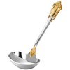 KEAWELL Luxury Gravy Ladle, 18/10 Stainless Steel, Gold Accent, Small