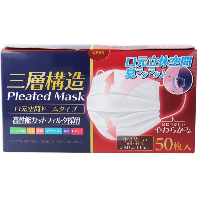 Iimono Honpo Three-Layer Structure, Mouth Space Domed Mask, For Women,
