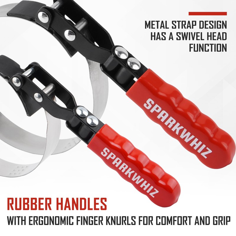 SPARKWHIZ Oil Filter Wrench Set, Oil Filter Removal Tool 2-3/4"