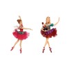 Gisela Graham Nutcracker Clara Ballerina Tree Decoration Set of 2
