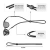 KECHIO Sports Glasses holder Strap(3 PCS) - Sunglasses strap for
