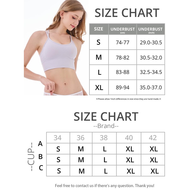Channo Nylon Women's Sports Bra: Without Underwire for Natural Shape