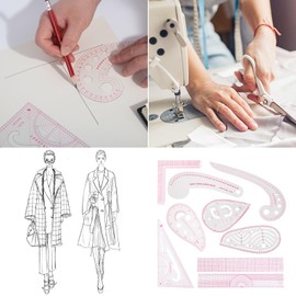 9 Styles Cutting Ruler, Curve Ruler, Sewing Gauge, Sewing Gauge, Sewing Accessories Ruler, Cutter Ruler, Clothing Ruler, Sewing Ruler, French Metric Ruler Set