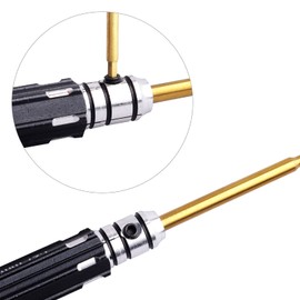 AllinRC Hex Screw Driver Set Titanium Hexagon Screwdriver 0.9mm 1.27mm 1.3mm 1.5mm 2.0mm Hex Keys Allen Wrench Tool Kit for Axial SCX24 1/24 Crawler and Small Cars
