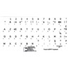 Online-Welcome French Azerty Transparent Keyboard Label Black