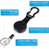 Retractable Keychain ID Badge Clip - Heavy Duty Key Holder