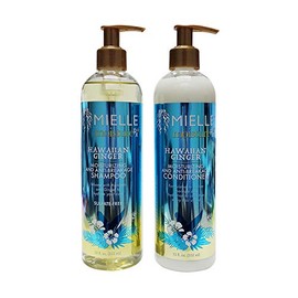 Mielle moisture Rx Hawaiian Ginger Moisturizing and Anti-Breakage Shampoo+Conditioner 12 Oz."SET"