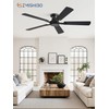 ZMISHIBO 52 Inch Ceiling Fan No Light, Flush Mount Low