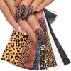 KZBTRBT Leopard Nail Foils, 10pcs Holographic Animal Design Stickers, Acrylic