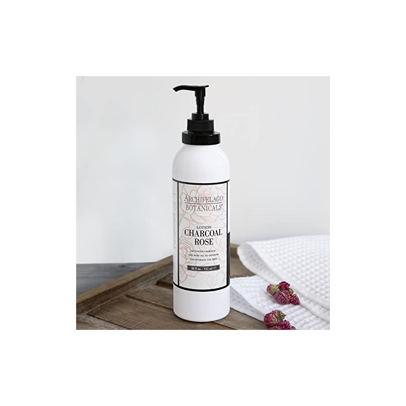 Archipelago Charcoal Rose Lotion, 18 fl. oz.