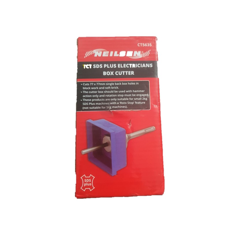 TCT SDS Plus electricians box cutter 77x77mm