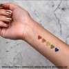 Azeeda 4 x 'Regenbogen, glücklich, Liebe, Herz, Freunde' Temporäre Tattoos