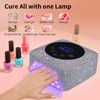Kikugu Cordless UV LED Nail Lamp,72W Rechargeable UV Light for