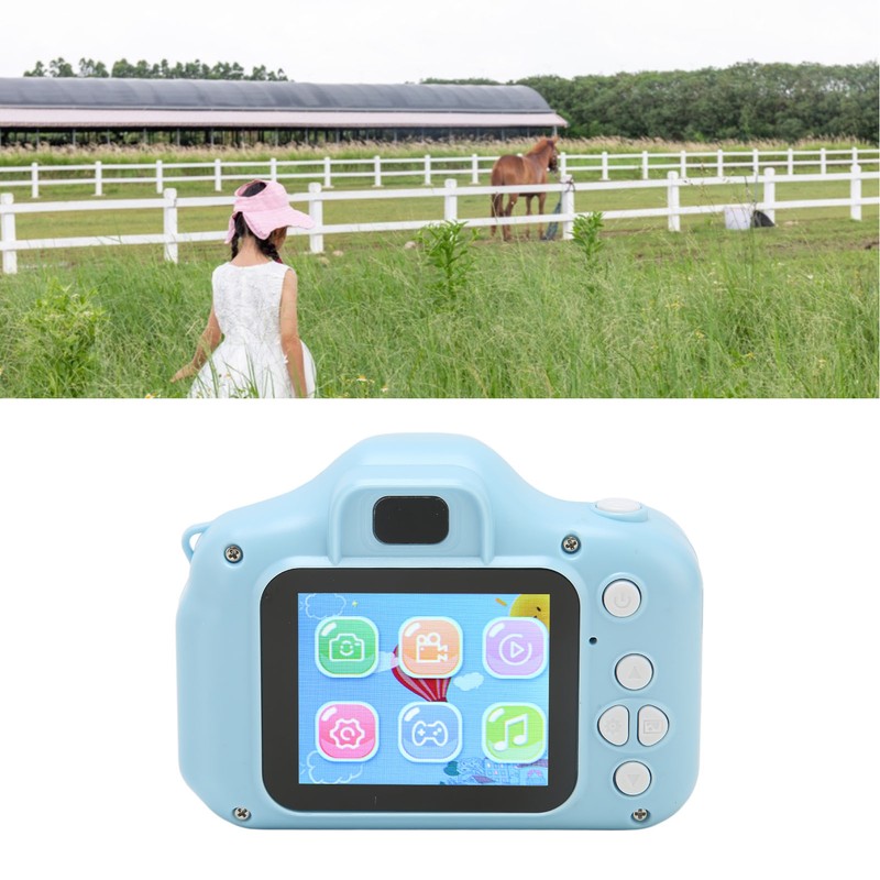 Kids Digital Camera Multi Mode Filter Front Rear 8MP Cute