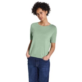 Street One Women's Short Sleeve Jumper, Milky Green Mel., 42