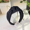 KOVOLITU Black Knotted Headbands for Women Fashion Headband Satin Wide
