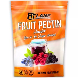 Fit Lane Nutrition Fruit Pectin Powder for Low or No Sugar Jams and Jellies. Bulk Powder 1 LB.