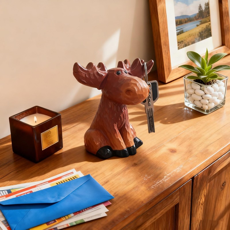 Moose Eyeglass Holder Stand, Cute Phone Stand For Desk, Key