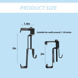 TRBSXRT Stainless Steel Brick Wall Clips - Heavy Duty Brick Hangers with 1 Wrenches Brick Hooks Clamp No Drill Outdoor Decor for Hanging Pictures (Black / 6 Pack)