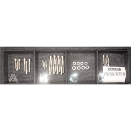 Stainless Cycle YAMAHA PW50 QT50 PW QT 50 STAINLESS BOLT SCREW ENGINE set  KIT POLISHED