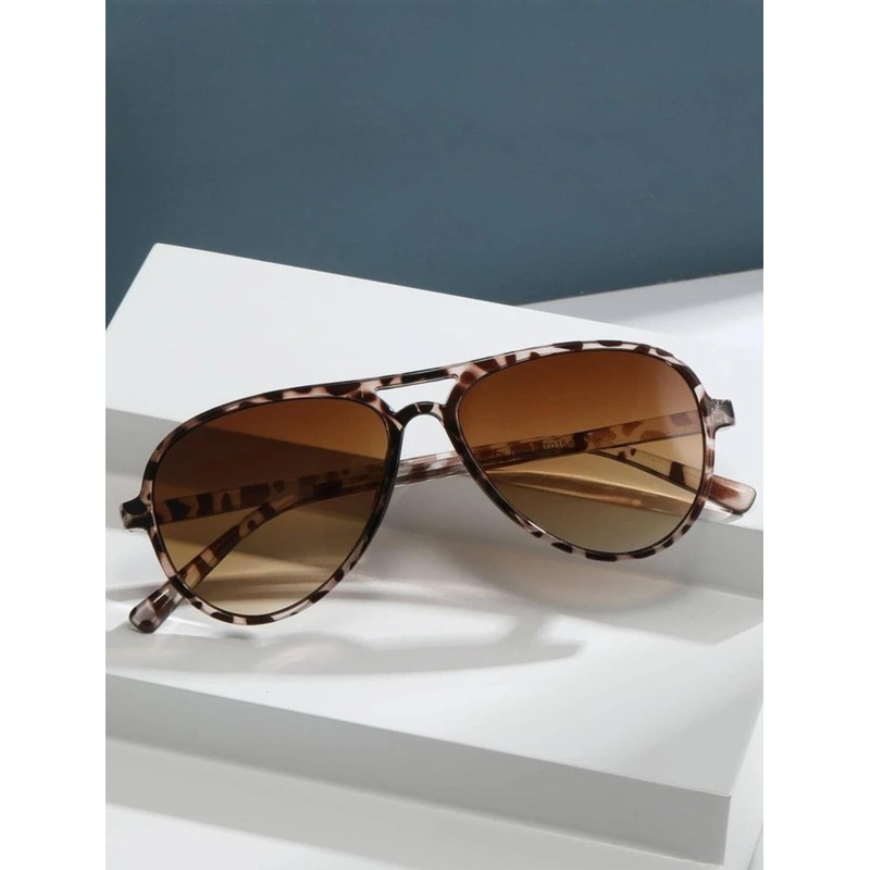 Jefs Sunglasses, Leopard style, Brown Lenses, Classic Design