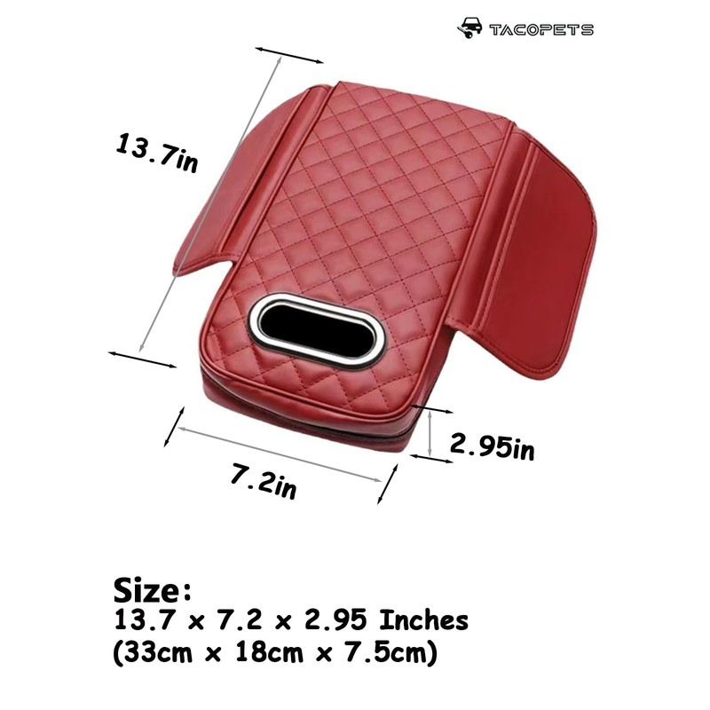 TACOPETS Car arm Rest Cover pad, Memory Foam Armrest Cushion