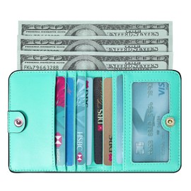 Toughergun Wallet Women Rfid Blocking Small Compact Bifold Luxury Leather Pocket Wallet Ladies Mini Purse with ID Window