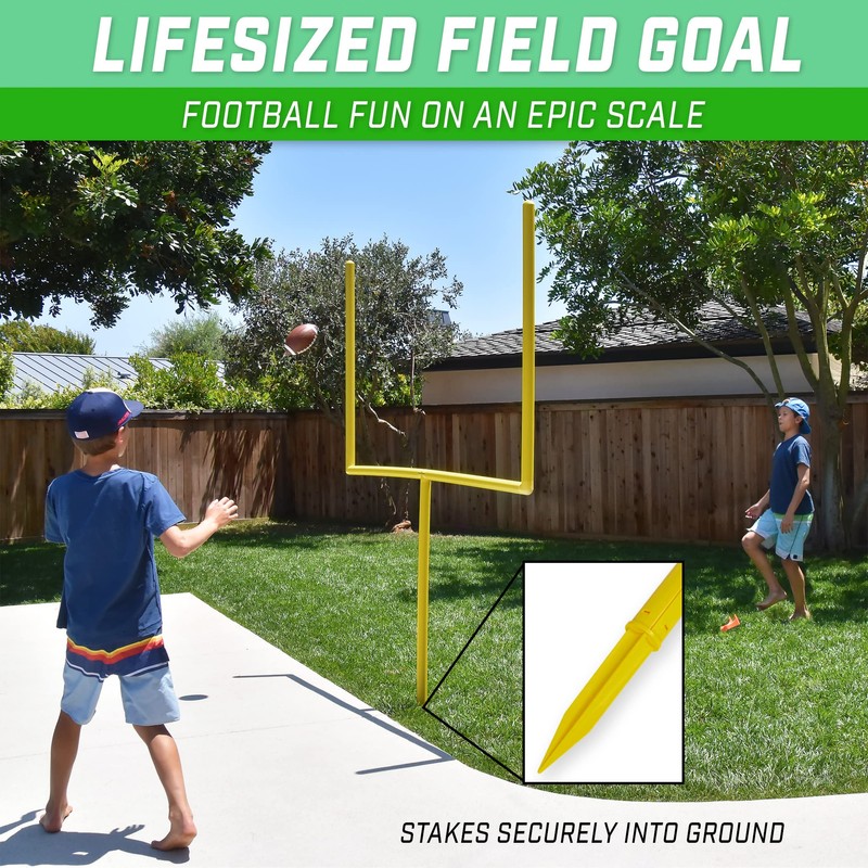 GoSports 8 ft PRO Kick Challenge Field Goal Post Set