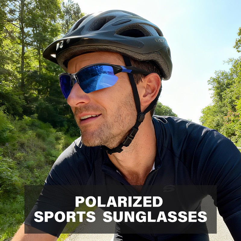 DioKiw 3PACK Sports Polarized Sunglasses for Men Cycling Running Fishing