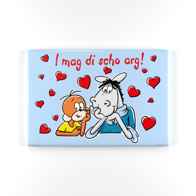 Äffle und Pferdle & Pferdle Fridge Magnets Set of 4